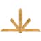Ekena Millwork Kennewick Rough Sawn Timber Gable Bracket, Western Red Cedar, 84"W x 49"H x 2"D x 6"F, 14/12 Pitch GBW084X49X0206KEN00RWR - alternate 1